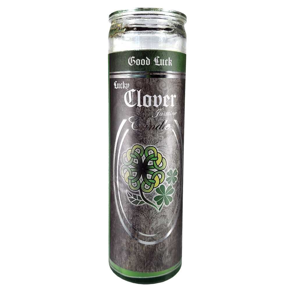 Candle 7 Day Glass Ritual Candle - Lucky Clover - Jasmine 81685 10 $ Shop All The Witches Sage LLC Stew's Incense