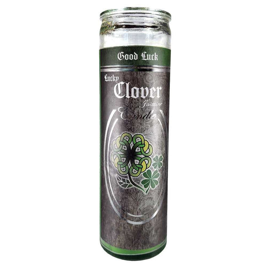 Candle 7 Day Glass Ritual Candle - Lucky Clover - Jasmine 81685 10 $ Shop All The Witches Sage LLC Stew's Incense