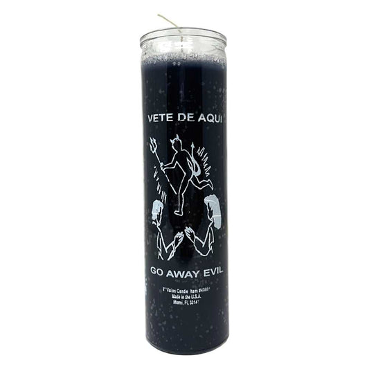Candle 7 Day Go Away Evil Candle C8S-GOAWAYBLK 8 $ The Witches Sage LLC Stew's Incense