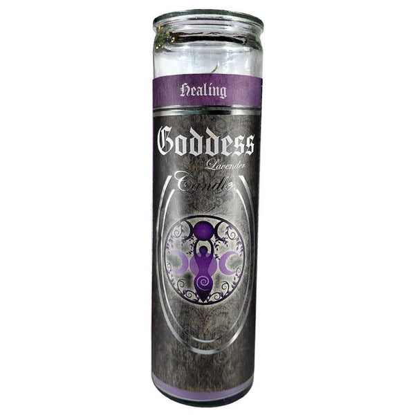 Candle 7 Day Glass Ritual Candle - Goddess - Lavender 81684 10 $ The Witches Sage LLC Stew's Incense