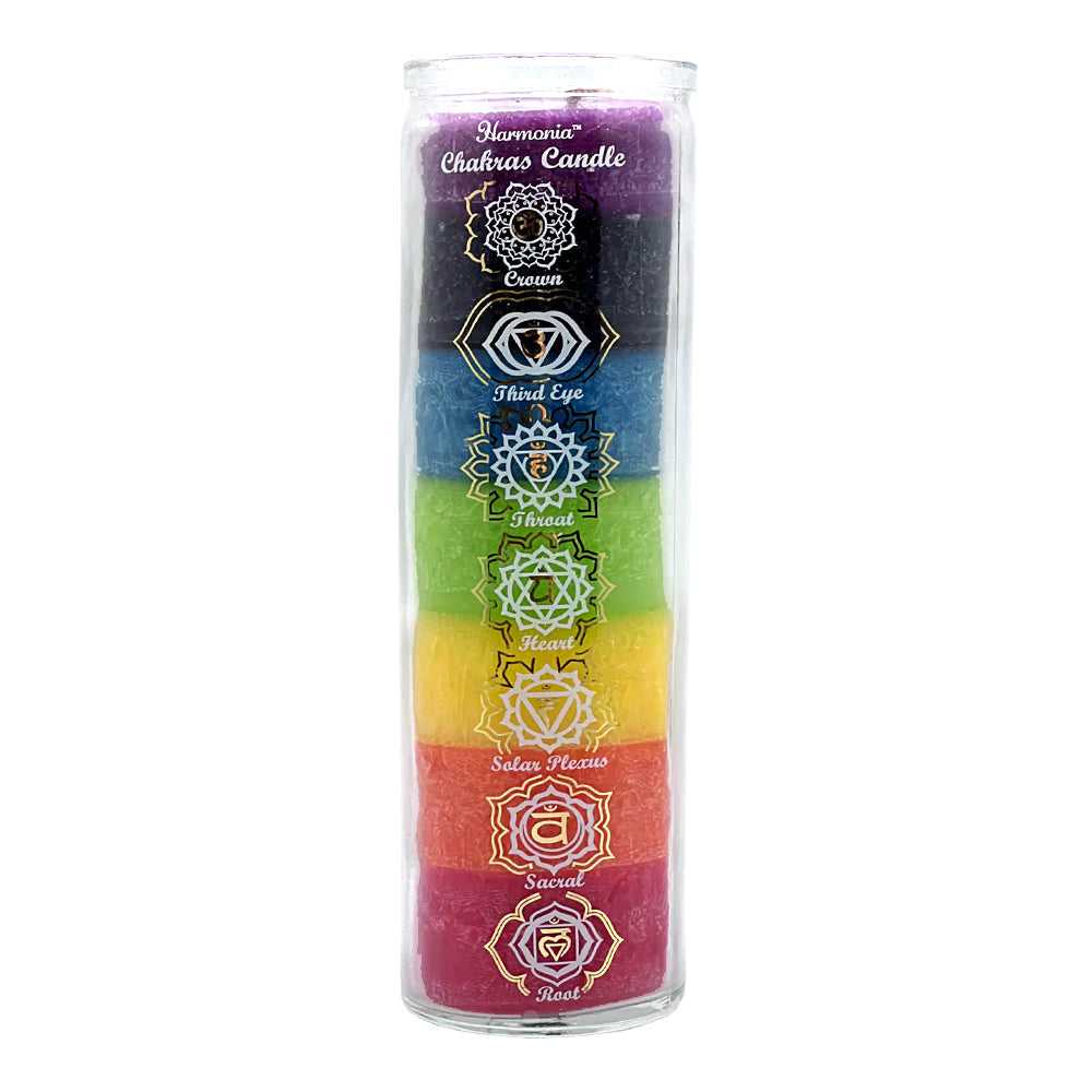 Candle 7 Day Chakra Glass Prayer Candle 81557 8 $ The Witches Sage LLC Stew's Incense