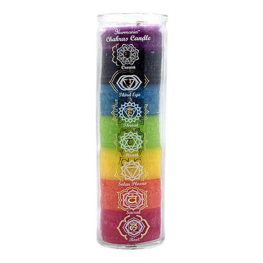 Candle 7 Day Chakra Glass Prayer Candle 81557 8 $ The Witches Sage LLC Stew's Incense