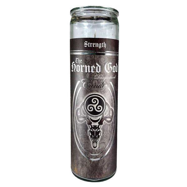 Candle 7 Day Glass Ritual Candle - The Horned God - Dragonblood 81681 10 $ Shop All The Witches Sage LLC Stew's Incense
