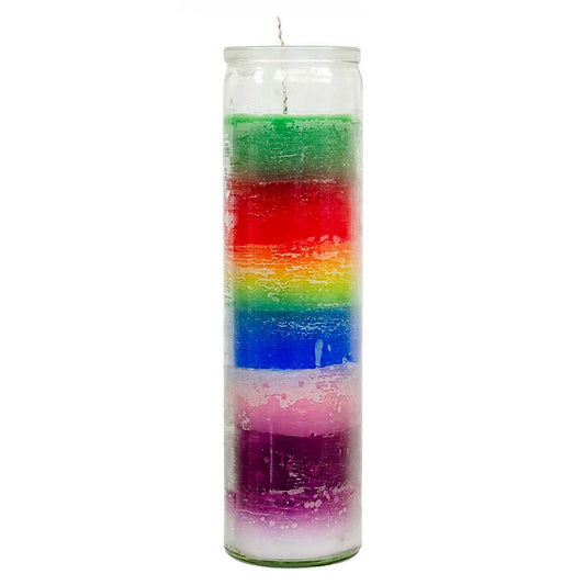 Candle 7 Day Multicolor Glass Prayer Candle 81556 (574-30) (C8P-7C) 9 $ Shop All The Witches Sage LLC Stew's Incense