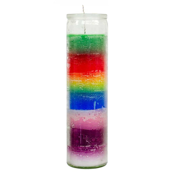 Candle 7 Day Multicolor Glass Prayer Candle 81556 (574-30) (C8P-7C) 9 $ Shop All The Witches Sage LLC Stew's Incense