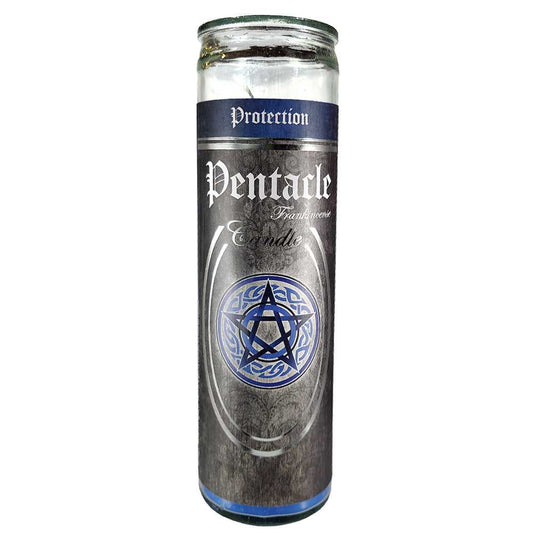 Candle 7 Day Glass Ritual Candle - Pentacle - Frankincense 81680 10 $ Shop All The Witches Sage LLC Stew's Incense