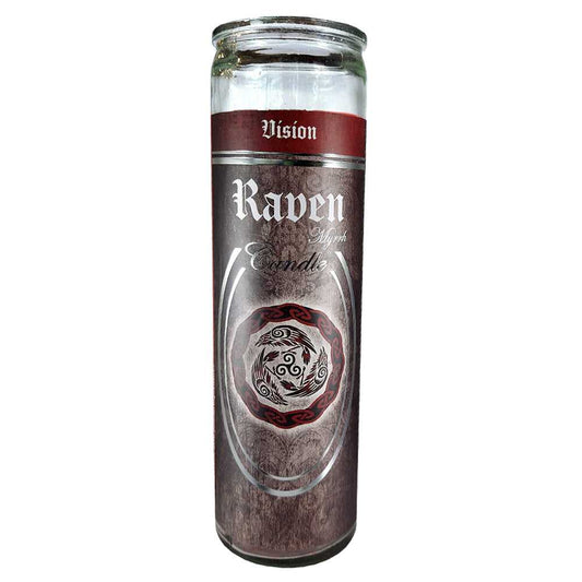 Candle 7 Day Glass Ritual Candle - Raven - Myrrh 81688 10 $ Shop All The Witches Sage LLC Stew's Incense