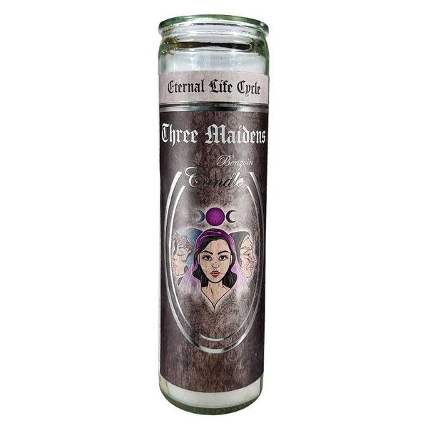Candle 7 Day Glass Ritual Candle - Three Maidens - Benzoin 81686 10 $ Shop All The Witches Sage LLC Stew's Incense