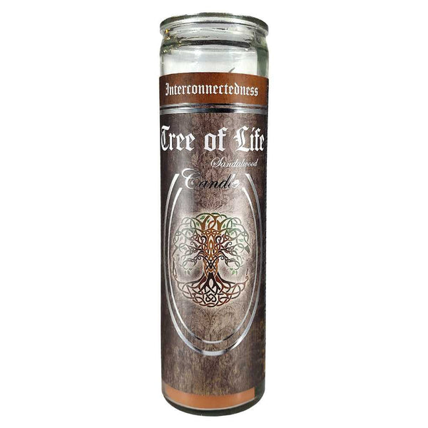 Candle 7 Day Glass Ritual Candle - Tree of Life - Sandalwood 81687 10 $ Shop All The Witches Sage LLC Stew's Incense