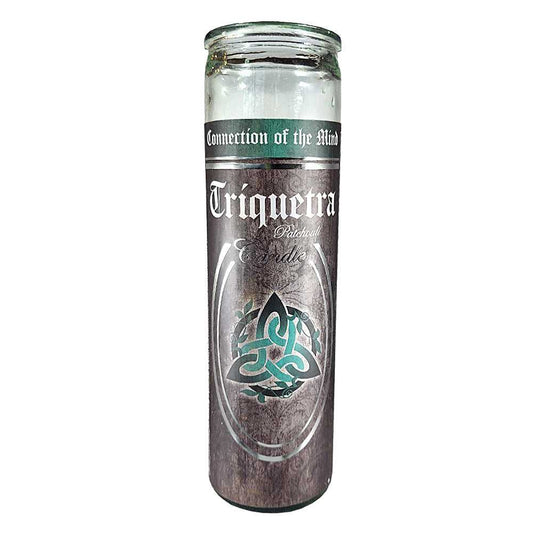 Candle 7 Day Glass Ritual Candle - Triquetra - Patchouli 81683 10 $ The Witches Sage LLC Stew's Incense