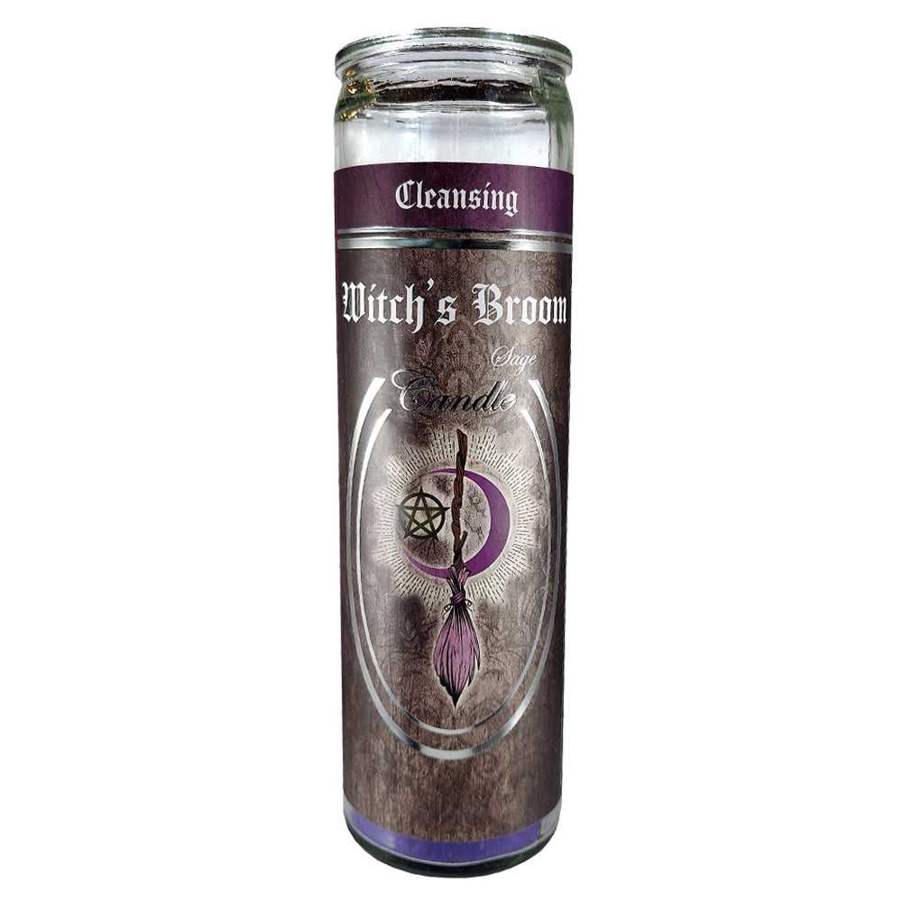 Candle 7 Day Glass Ritual Candle - Witch's Broom - Sage 81682 10 $ Shop All The Witches Sage LLC Stew's Incense
