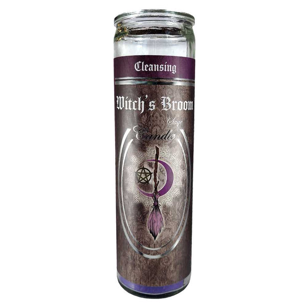 Candle 7 Day Glass Ritual Candle - Witch's Broom - Sage 81682 10 $ Shop All The Witches Sage LLC Stew's Incense