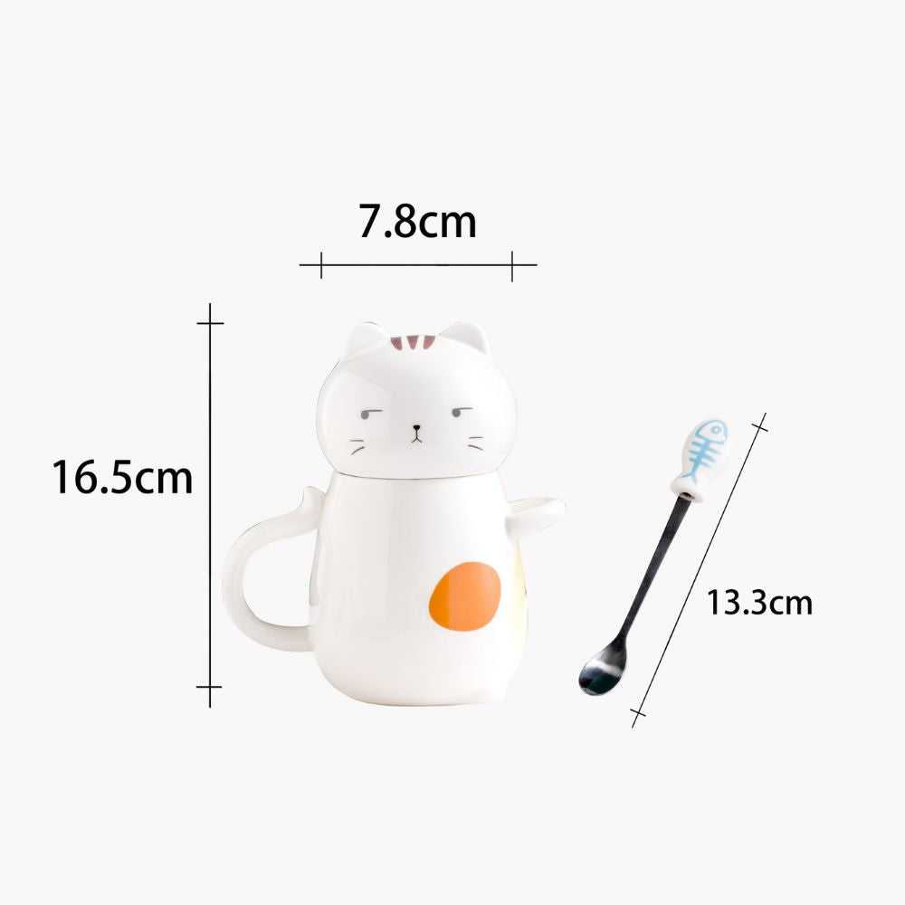 Mug 3D Cat Mug with Spoon Set MAC052450B-YLW 36 $ Mugs Onetify Stew's Incense