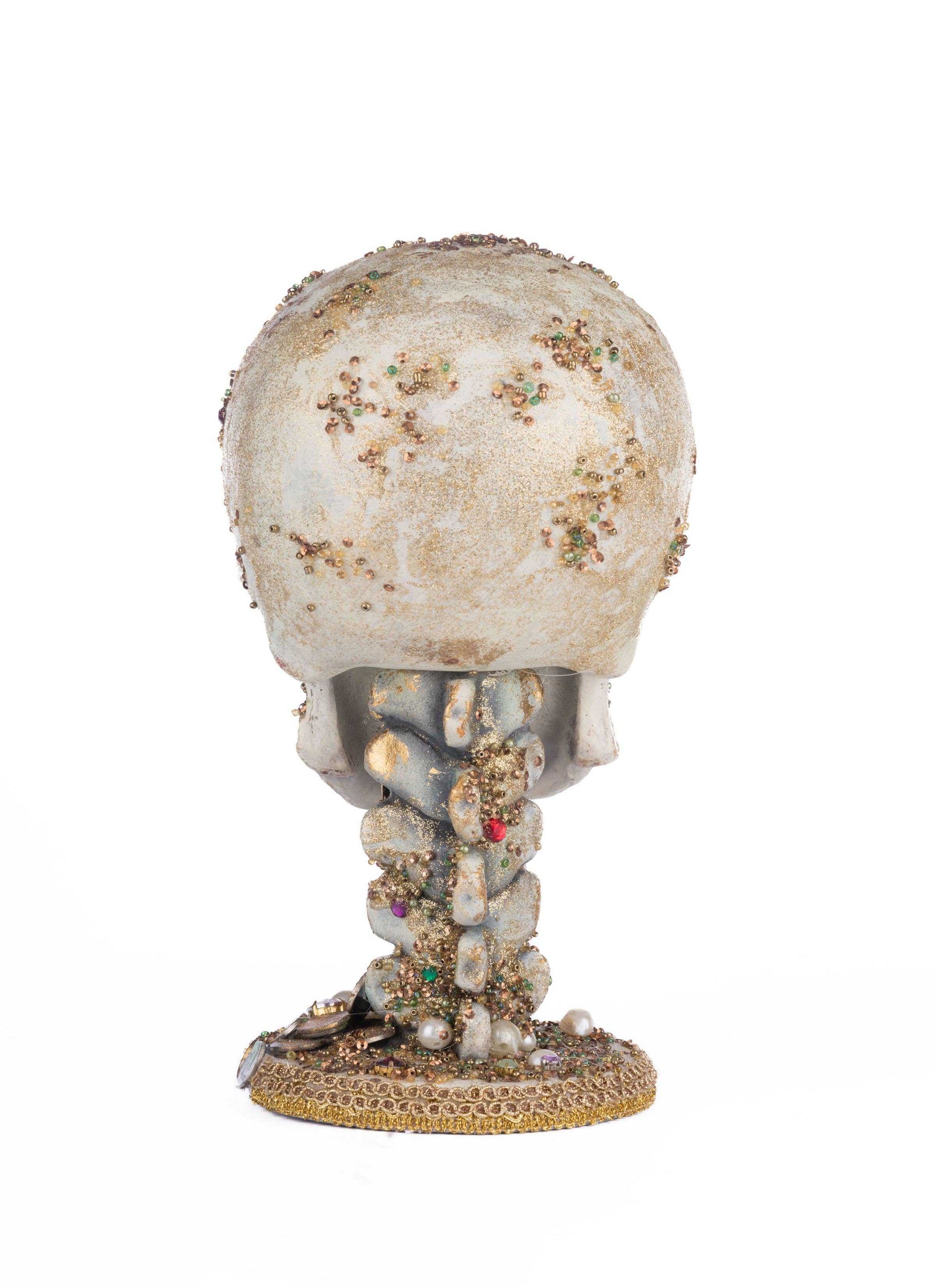 Seasonal Decor, Halloween Treacherous Treasure Tall Skull Tabletop 28-428233 219 $ Quirks! Stew's Incense