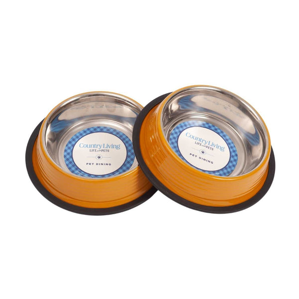 Ribbed Bowls Country Living Set of 2 Ribbed Non-Slip Pet Bowls – Golden Yellow SBS 2414 12 $ Pet Lovers Store American Pet Supplies Stew's Incense
