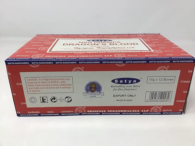 Satya Dragon's Blood Incense Sticks 180 Grams Box