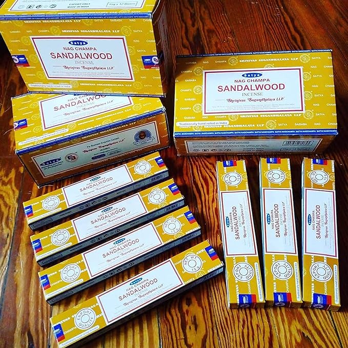 Satya Nag Champa Sandalwood Incense Sticks - Box 12 Pack