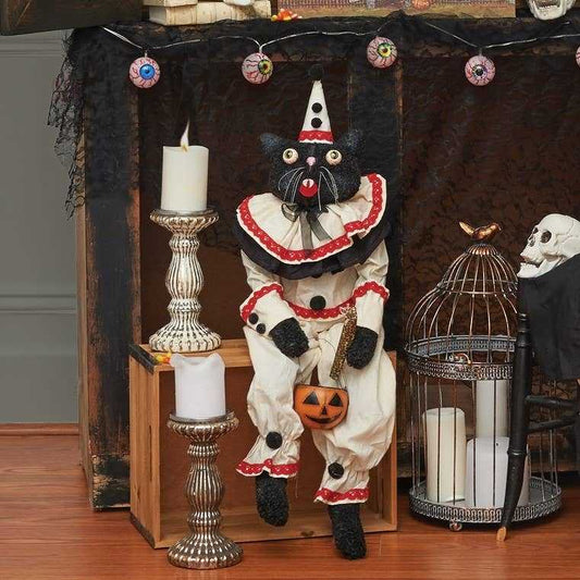 Seasonal Decor, Halloween Sebastian Cat Clown Gathered Traditions Art Doll XFGS76330 119 $ Quirks! Stew's Incense