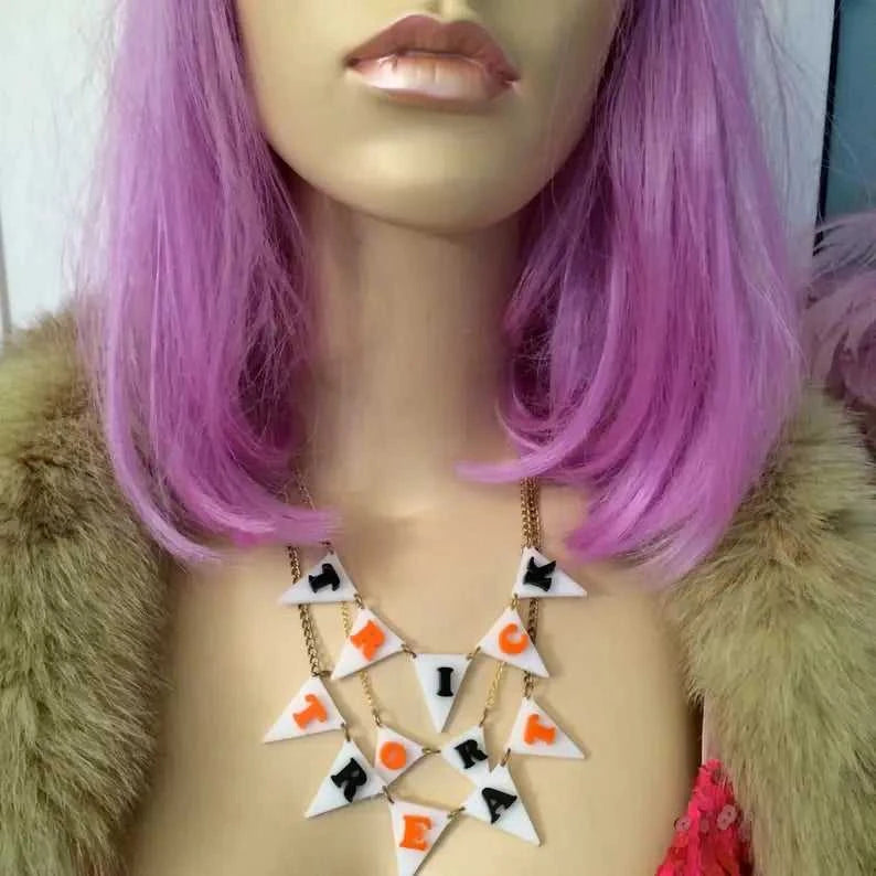 Necklaces Trick or Treat Halloween Bunting Necklace 432254965843_C2CD 44 $ Shop All Quirks! Stew's Incense