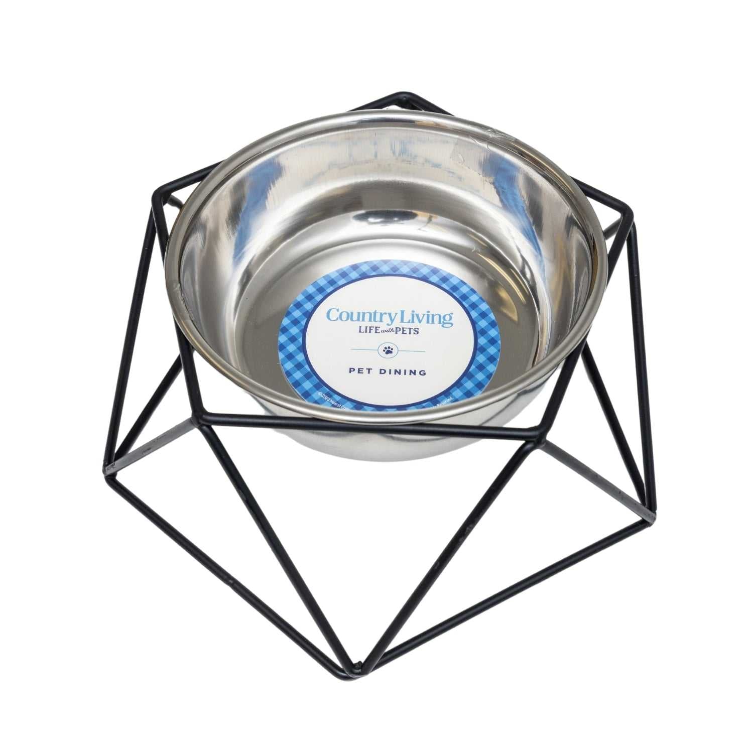 Elevated Feeders Country Living Elevated Single Dog Bowl Feeder – Geometric Design with Removable Stainless Steel Bowl EFDSS8 18 $ Pet Lovers Store American Pet Supplies Stew's Incense