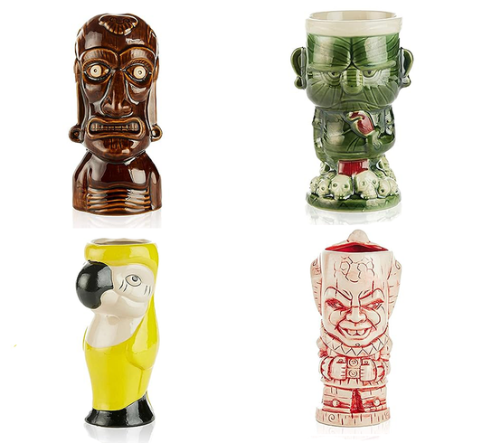 Mugs Ceramic Hawaiian Luau Tiki Mug Set of 4 LS2075 49 $ Shop All Quirks! Stew's Incense
