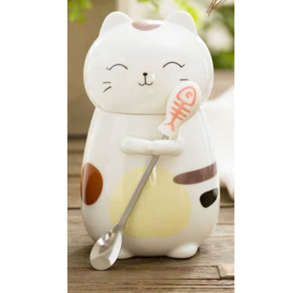 Mug 3D Cat Mug with Spoon Set MAC052450B-YLW 36 $ Mugs Onetify Stew's Incense
