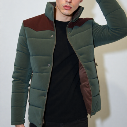 Men Coats Mens Stand Collar Puffer Jacket in Navy Blue OPSJ1204A1-NVY-S 79 $ Coats Onetify Stew's Incense
