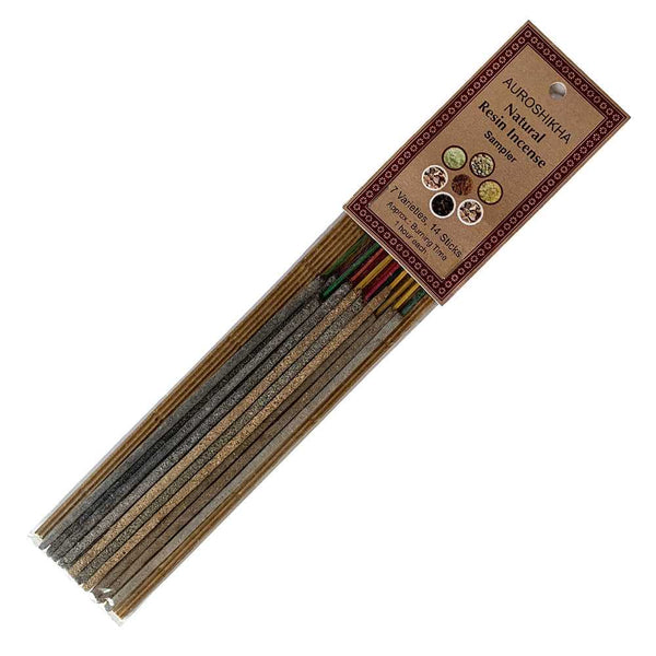 Incense Auroshikha Sampler Natural Resin Incense Sticks ANSP 4 $ Shop All The Witches Sage LLC Stew's Incense