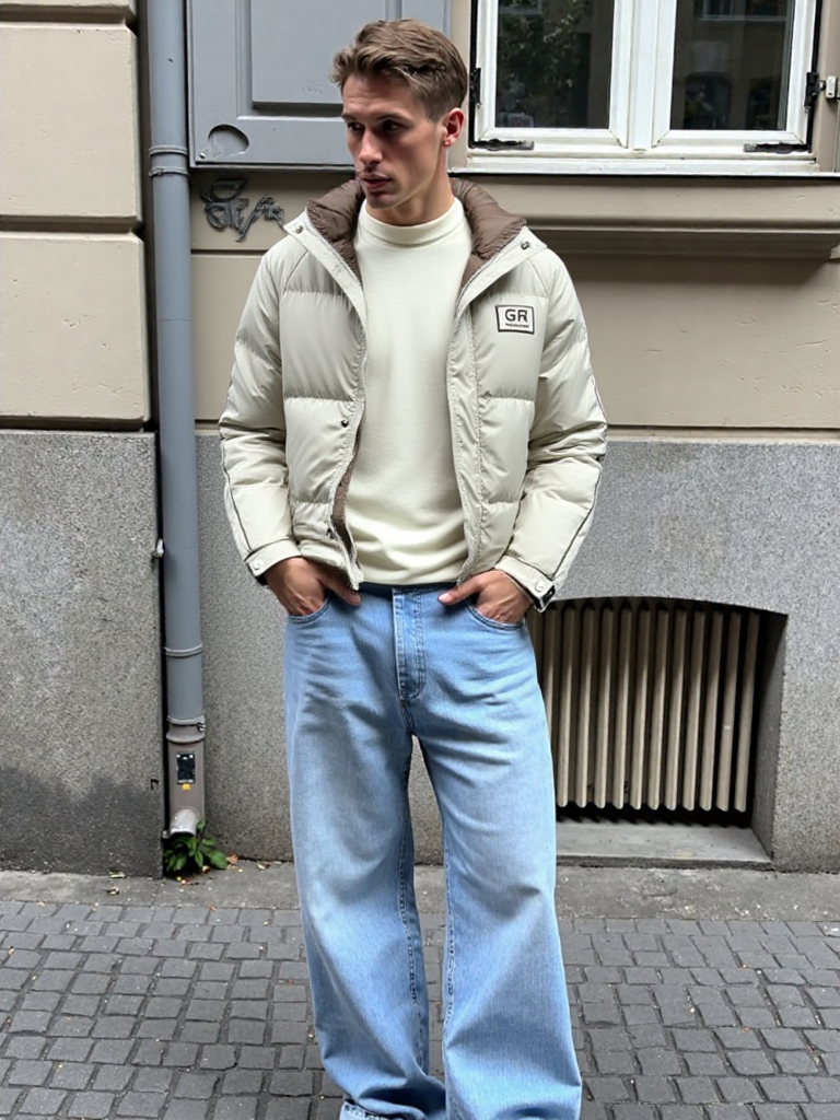 Men Jackets Mens High Collar Zipper Puffy Jacket ONFYMS250808J1K2-KHK-XS 119 $ Shop All Onetify Stew's Incense