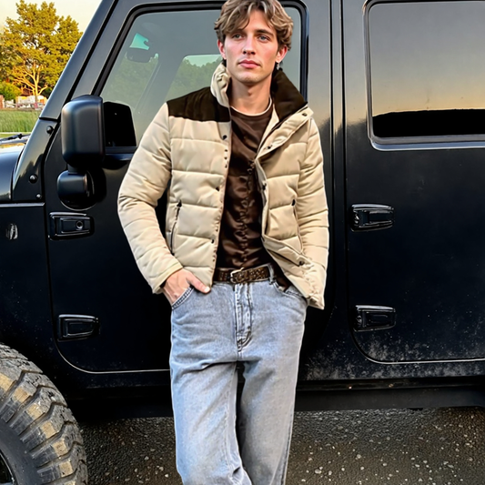 Men Coats Mens Stand Collar Puffer Jacket in Navy Blue OPSJ1204A1-NVY-S 79 $ Coats Onetify Stew's Incense