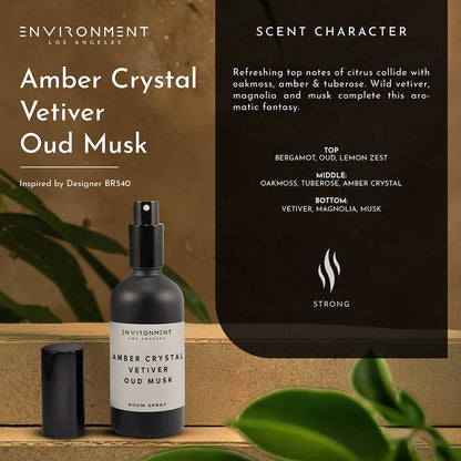 Environment - Room Spray Amber Crystal | Vetiver | Oud Musk Room Spray (Inspired by Baccarat Rouge 540®) EN-RS-MAISON 38 $ Lava Rock Diffusers Stone Candles Stew's Incense