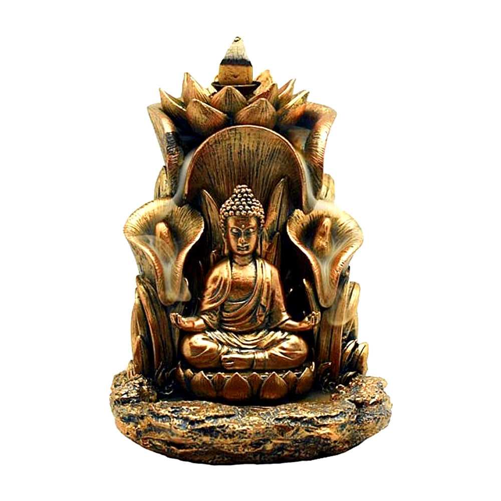 Incense Burner Golden Buddha BackFlow Incense Burner BF2839 (2839) 22 $ Shop All The Witches Sage LLC Stew's Incense