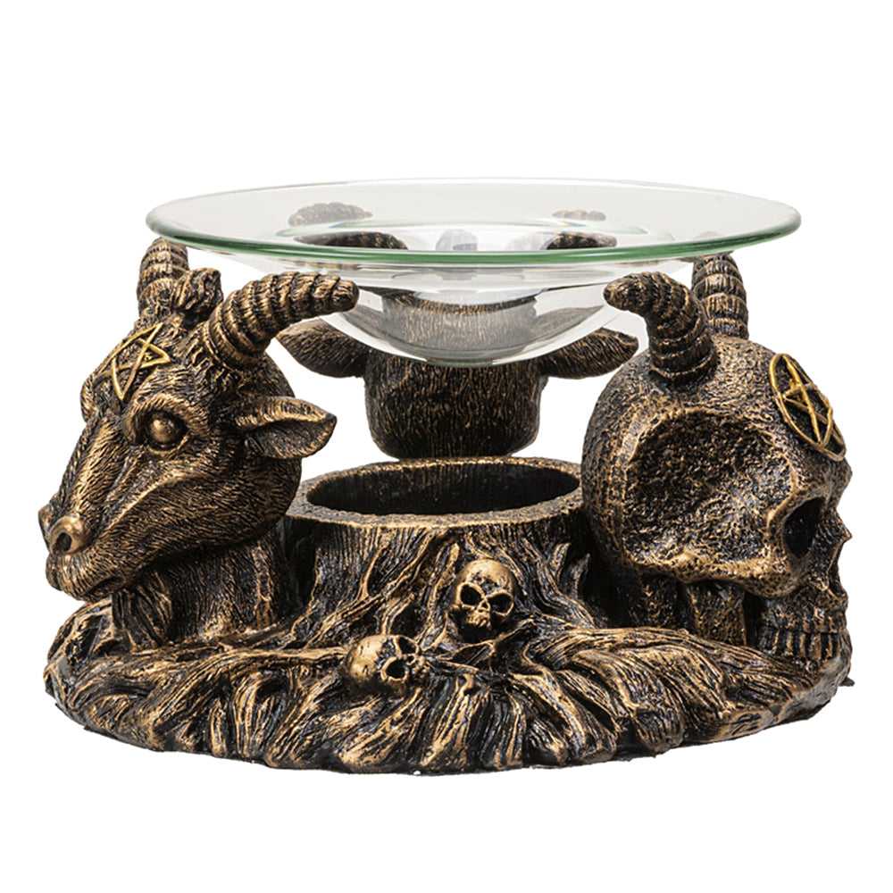Oil Burner Baphomet Oil Burner 15252 28 $ Shop All The Witches Sage LLC Stew's Incense