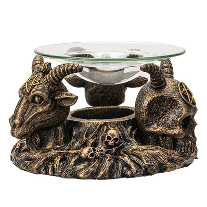 Oil Burner Baphomet Oil Burner 15252 28 $ Shop All The Witches Sage LLC Stew's Incense