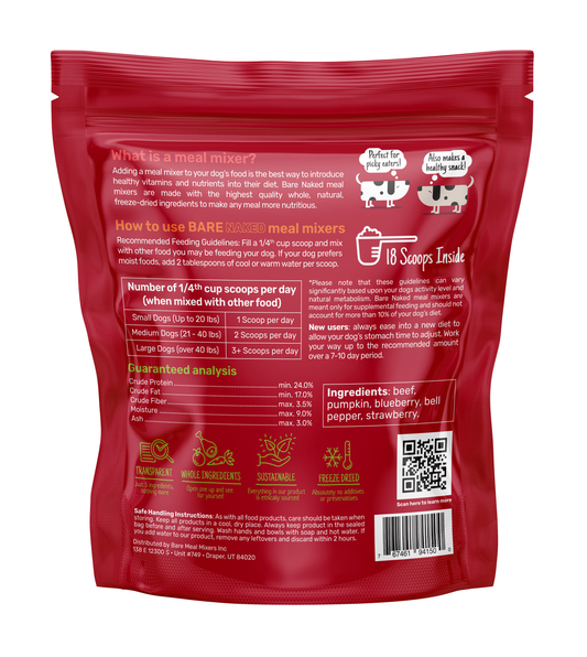  Beef Mix - 6oz 1005 21 $ Bare Naked Pet Co. Stew's Incense