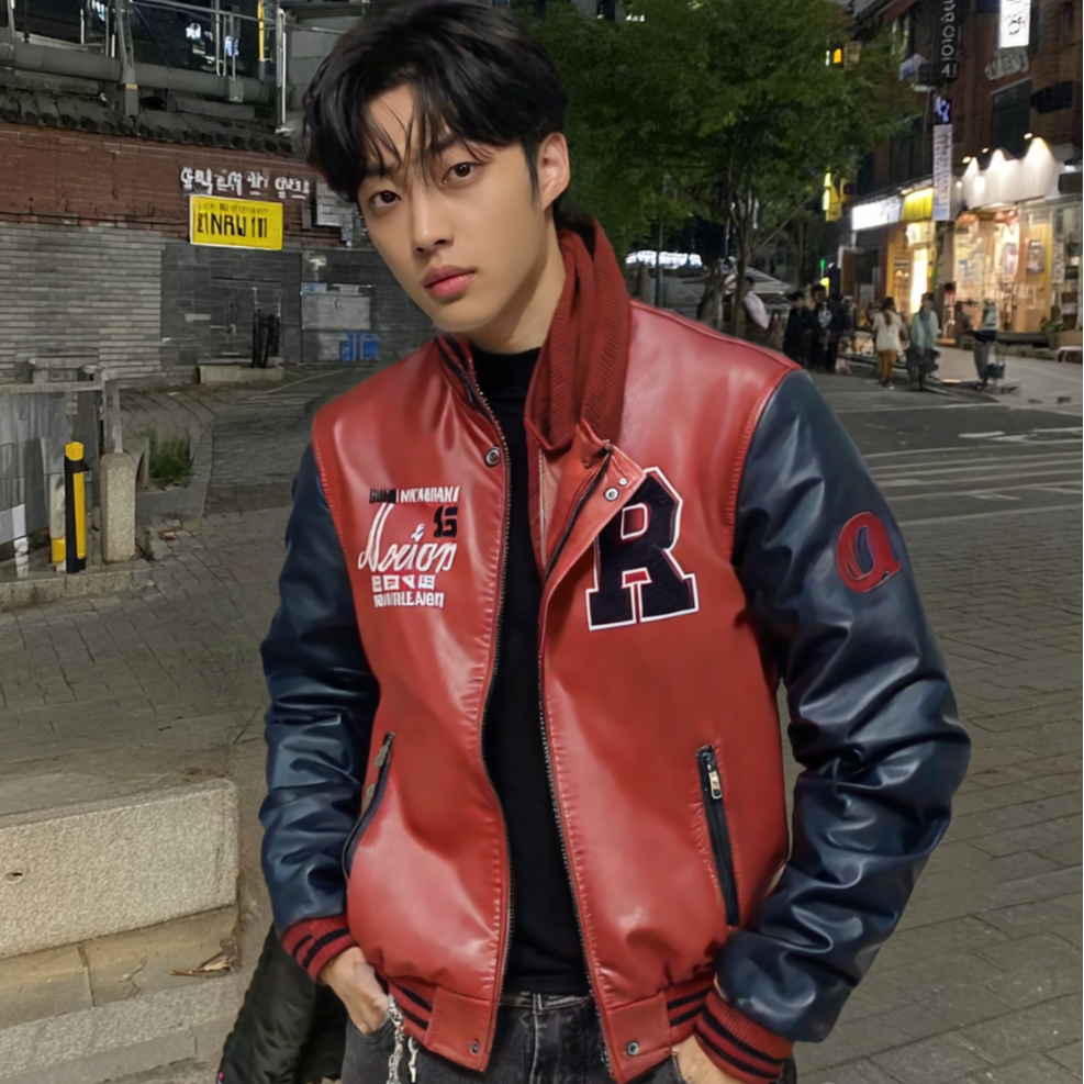 Men Jacket Promo 2025 Mens Baseball Faux Leather Jacket OP0323MJ-YEL-S 86 $ Coats Onetify Stew's Incense
