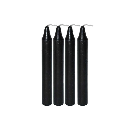 Candle Mini Ritual Candle - Black (Set of 4) 81537 (CDL4) 2 $ Shop All The Witches Sage LLC Stew's Incense