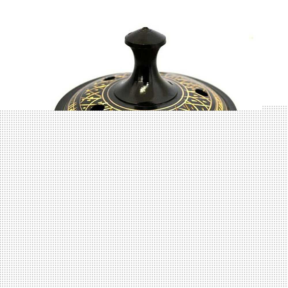 Incense Burner Black Carved Brass Burner I08-707 10 $ Shop All The Witches Sage LLC Stew's Incense