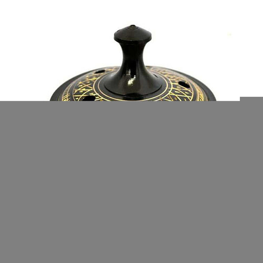 Incense Burner Black Carved Brass Burner I08-707 10 $ Shop All The Witches Sage LLC Stew's Incense