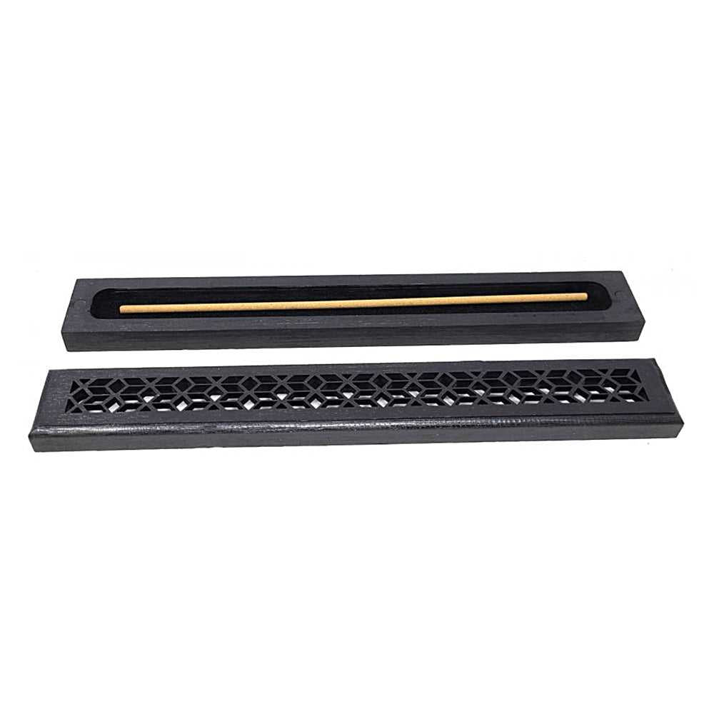 Incense Burner Black Finish Wood Incense Box Burner - Medium IMB-02 5 $ Shop All The Witches Sage LLC Stew's Incense