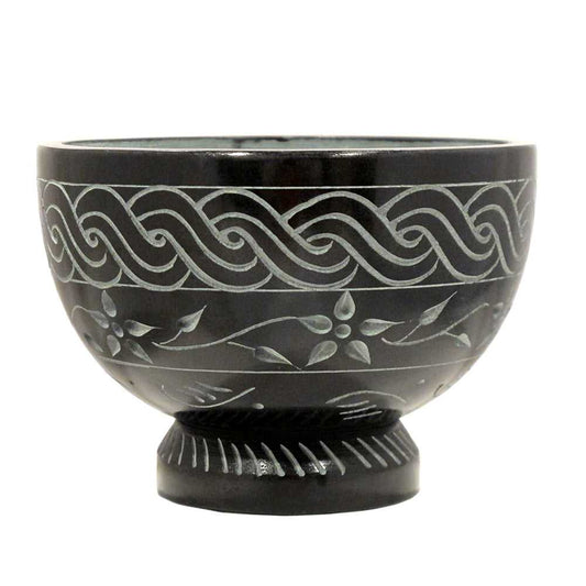 Cauldrons Black SoapStone Carved Bowl ST5F 19 $ The Witches Sage LLC Stew's Incense