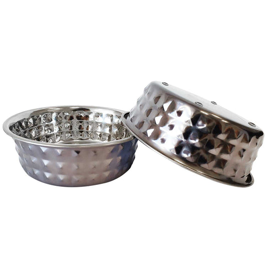 Bowl Country Living Set of 2 Hammered Stainless Steel Dog Bowls – Black Pearl HBSLL120 Black Pearl 24 $ Pet Lovers Store American Pet Supplies Stew's Incense