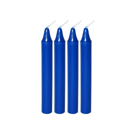 Candle Mini Ritual Candle - Blue (Set of 4) 81535 (CDL4) 2 $ Shop All The Witches Sage LLC Stew's Incense
