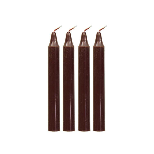 Candle Mini Ritual Candle - Brown (Set of 4) 81540 2 $ Shop All The Witches Sage LLC Stew's Incense