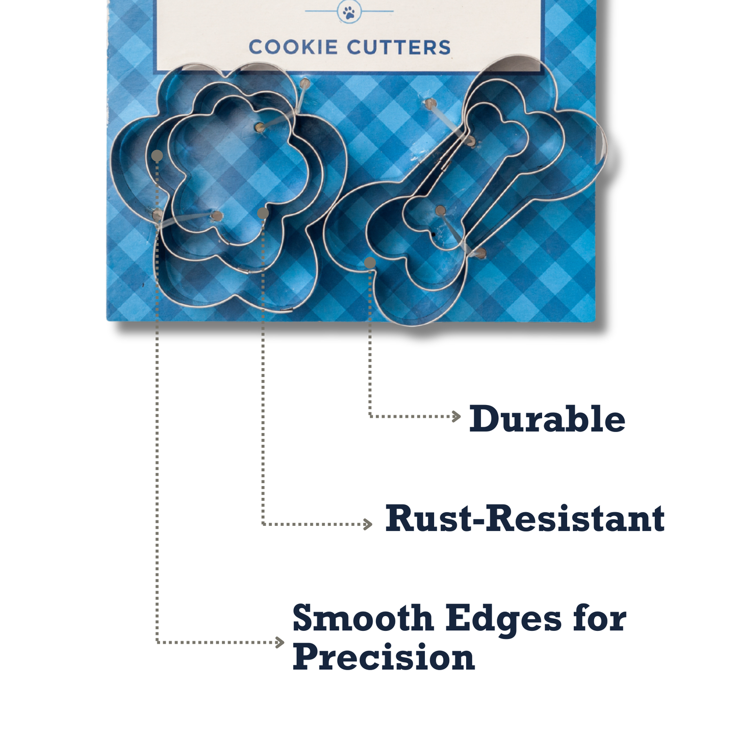 Baking Tray Country Living 6-Piece Stainless Steel Cookie Cutter Set (3 Paw-Shaped, 3 Bone-Shaped) CL-1001 12 $ Pet Lovers Store American Pet Supplies Stew's Incense