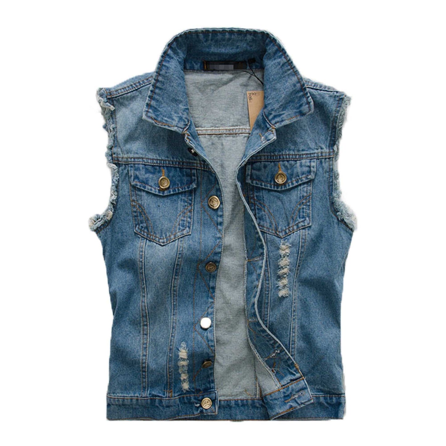 Denim Jackets Mens Street Style Jeans Vest CLAM769089E-BLU-S 46 $ Coats Onetify Stew's Incense