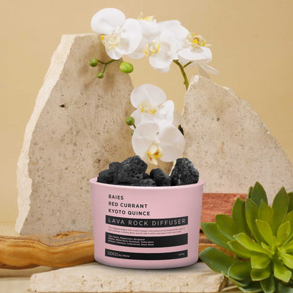 COCO Lava Rock Diffuser Lava Rock Diffuser (Baies | Red Currant | Kyoto Quince) COCO-LRD-BRCKQ 26 $ Lava Rock Diffusers Stone Candles Stew's Incense