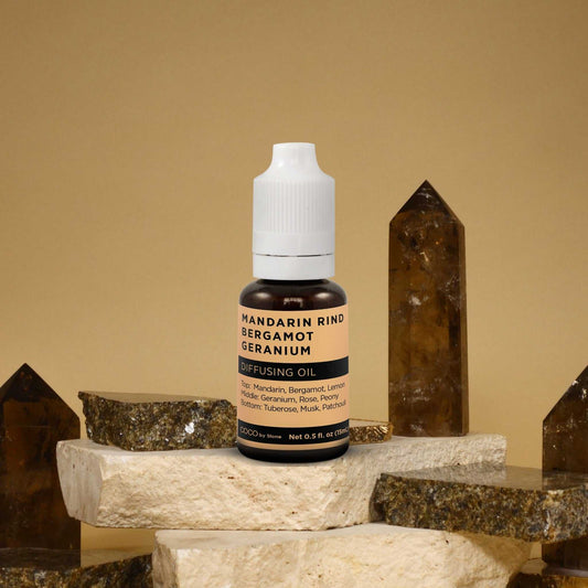 COCO by Stone - Diffusing Oil Diffusing Oil (Mandarin Rind | Bergamot | Geranium) COCO-DO-MRBG 16 $ Lava Rock Diffusers Stone Candles Stew's Incense