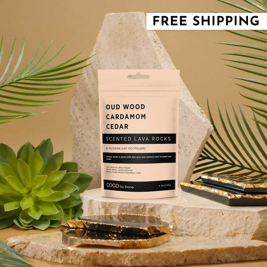 COCO Lava Rock Scented Lava Rocks (Oud Wood | Cardamom | Cedar) COCO-SLR-OCC 18 $ Lava Rock Diffusers Stone Candles Stew's Incense