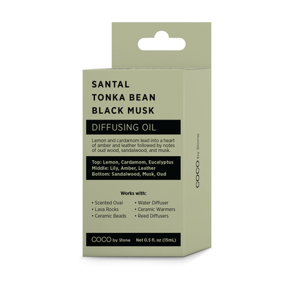 COCO by Stone - Diffusing Oil Diffusing Oil (Santal | Tonka Bean | Black Musk) COCO-DO-STB 16 $ Lava Rock Diffusers Stone Candles Stew's Incense